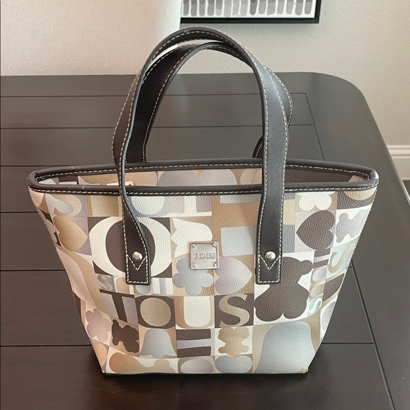 Tous Handbags - Tous Women's Beige and Brown Patterned Tote Bag